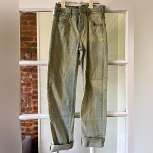Vintage wash straight leg pants